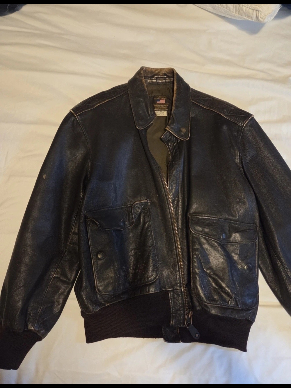Quartrmaster Air Force A2 Men's Brown Leather Bomber Jacket